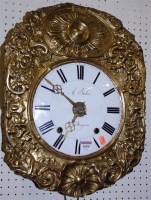 Lot 1080 - A French 19th century embossed brass vineyard...