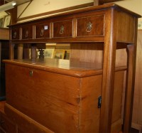 Lot 1201 - A figured walnut five drawer hall table,...