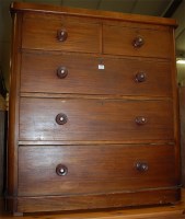 Lot 1209 - A Victorian mahogany round cornered chest of...