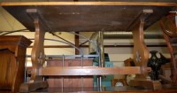 Lot 1257 - A moulded oak low coffee table