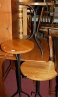 Lot 1268 - A pair of contemporary circular teak and...