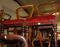Lot 1279 - A set of four mid-Victorian rosewood balloon...