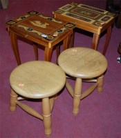 Lot 1284 - A continental hinge-top musical table;...