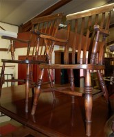 Lot 1300 - A circa 1900 elm seat, fruitwood and beech...