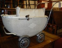 Lot 1307 - An early 20th century white painted wicker and...