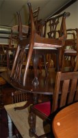 Lot 1314 - Two Chippendale style mahogany dining chairs;...