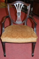 Lot 1342 - A pair of 19th century Heppelwhite style...