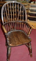 Lot 1343 - An early 20th century elmseat and beech...
