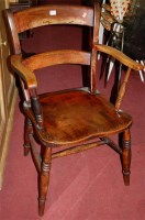 Lot 1367 - Various chairs to include; pair of elmseat and...