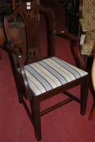Lot 1376 - A set of six circa 1900 mahogany Heppelwhite...