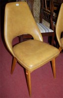 Lot 1378 - A set of three 1960s teak framed and vinyl...