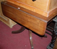 Lot 1390 - A circa 1830 mahogany round cornered dropflap...