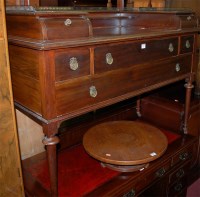 Lot 1398 - An Edwardian mahogany triptych mirrorback...