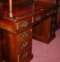 Lot 1400 - A late Victorian stained mahogany gilt tooled...