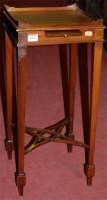 Lot 1416 - A Georgian style mahogany square section...