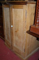 Lot 1433 - A Victorian pine double door side cupboard,...