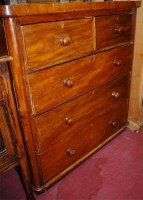 Lot 1435 - A Victorian mahogany round cornered chest of...