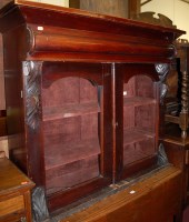 Lot 1438 - A Victorian mahogany double door glazed...
