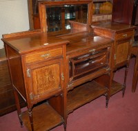 Lot 1441 - An Edwardian rosewood and floral satinwood...
