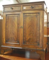 Lot 1445 - A 19th century mahogany double door side...