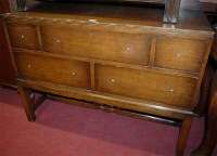 Lot 1455 - A 1930s oak ledgeback dressing chest (lacking...