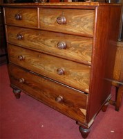 Lot 1456 - A mid-Victorian flame mahogany chest of two...