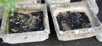 Lot 1459 - A reconstituted stone circular garden planter...