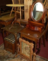 Lot 1331 - Occasional furniture to include; barleytwist...