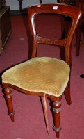 Lot 1335 - A set of six Victorian mahogany balloon back...