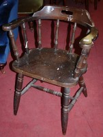 Lot 1350 - A set of eight modern beech tub pub chairs