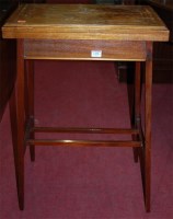Lot 1196 - A mahogany and satinwood inlaid foldover card...