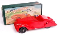 Lot 3214 - Codeg (UK) "New Sports Car", red bakelite body...