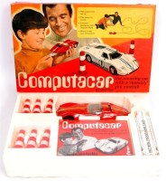Lot 3240 - Mettoy, Computacar, red car with 6 cones,...