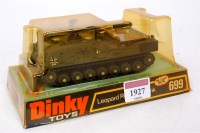 Lot 1927 - Dinky Toys No.699 Leopard Recovery Tank, green...