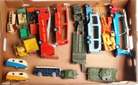 Lot 1915 - Dinky, 16 playworn commercials/military/buses,...
