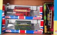 Lot 2646 - Solido, 2 AEC double decker RT buses, one red,...
