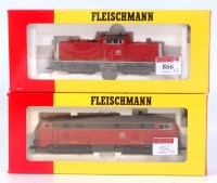 Lot 866 - A Fleischmann H0 4229 DB Red Class V212 Bo-Bo...