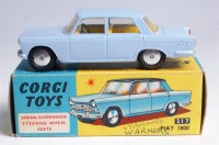 Lot 1653 - Corgi, 217 Fiat 1800 light blue, lemon...