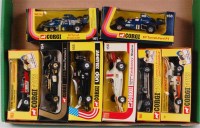 Lot 1665 - Corgi, 8 racing cars in very crisp window...