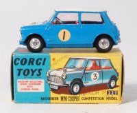 Lot 1698 - Corgi, 227 Morris Mini-Cooper competition...