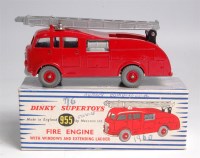 Lot 1960 - Dinky, 955 fire engine, red with red plastic...