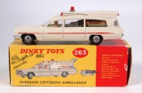 Lot 1974 - Dinky, 263 Superior Criterion ambulance, dirty...