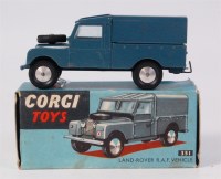 Lot 1663 - Corgi, 351 Land Rover RAF vehicle, blue, flat...