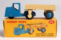 Lot 1948 - Dinky, 415 mechanical horse and open wagon,...