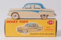 Lot 2010 - Dinky, 176 Austin A105 saloon, cream with mid...