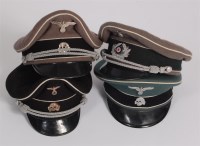 Lot 346 - A reproduction German Officer's cap of the...