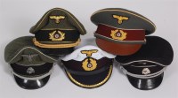 Lot 347 - A reproduction German Waffen SS Officers cap,...
