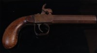 Lot 365 - A 19th century percussion box lock pistol,...