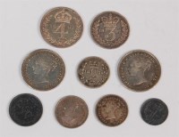 Lot 51 - Great Britain, nine Victorian Maundy money...