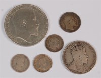 Lot 72 - Great Britain, 6 various Edward VII silver...